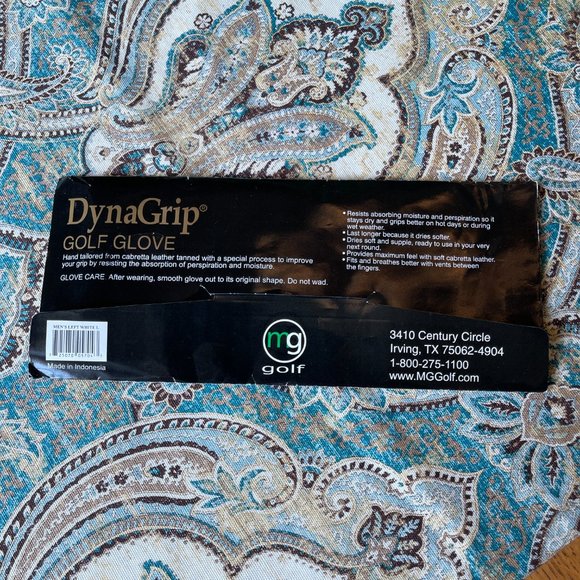 DynaGrip Leather Golf Glove Regular Left L Cabretta Leather NEW White - Picture 3 of 7